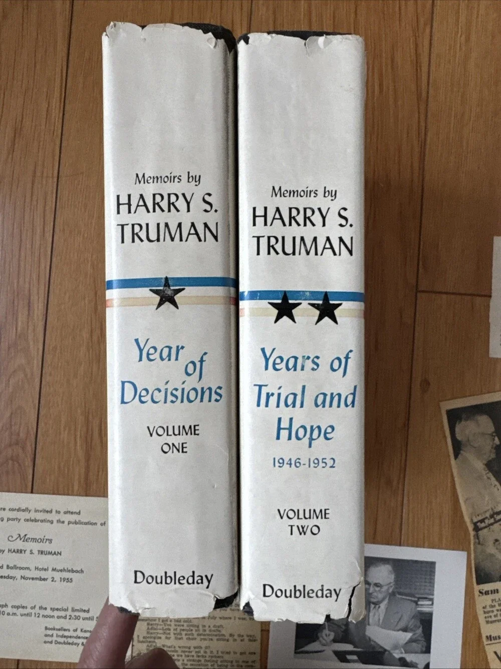 Memoirs By Harry S. Truman: Year of Decisions and Years Of Trial And Hope signed